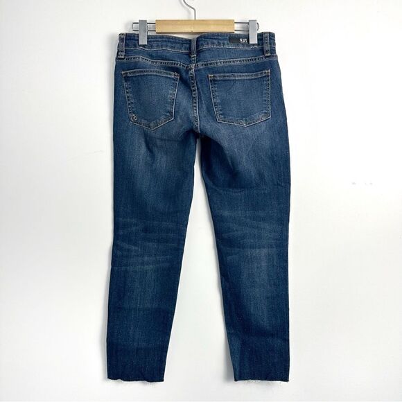 KUT From The Kloth Catherine Ankle Straight Leg Jewel Distressed Jean Size 2 - Picture 2 of 13